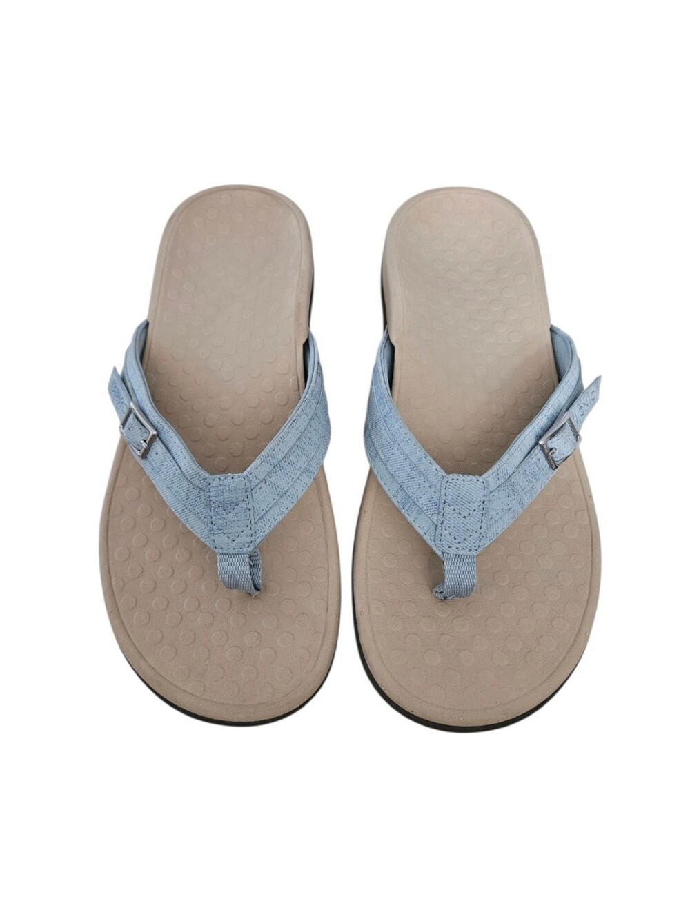 Vionic Tide Patty Sandals Blue Women's 8 Slip On Thong Flip Flop